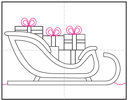 pix Santa Sleigh Drawing santa claus drawing