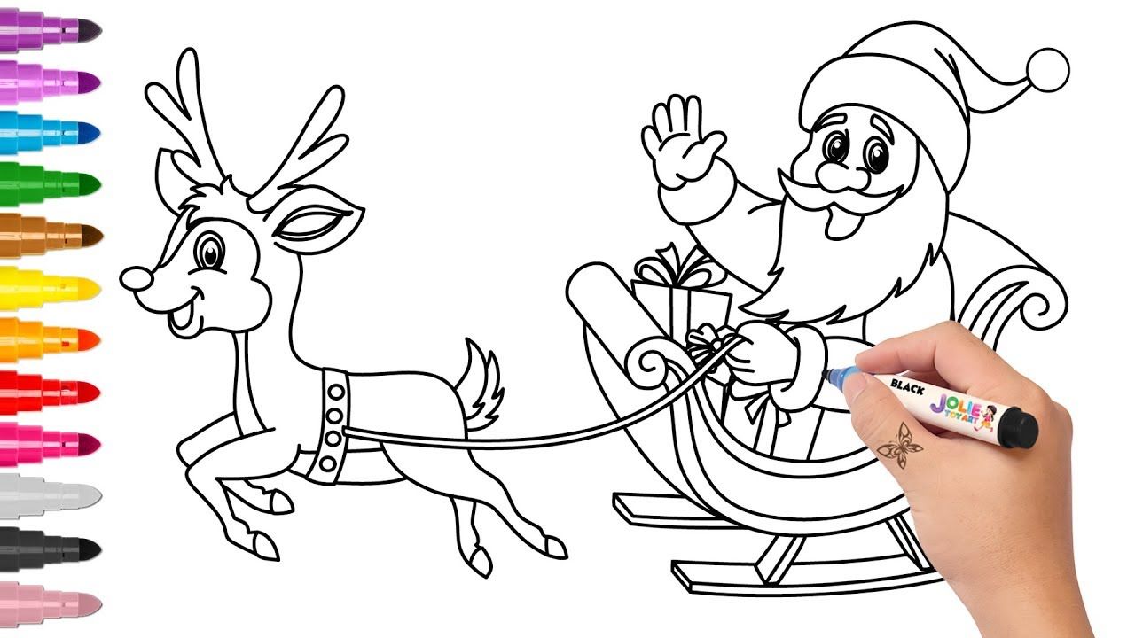 picture Santa Sleigh Drawing how to draw santa s sleigh art