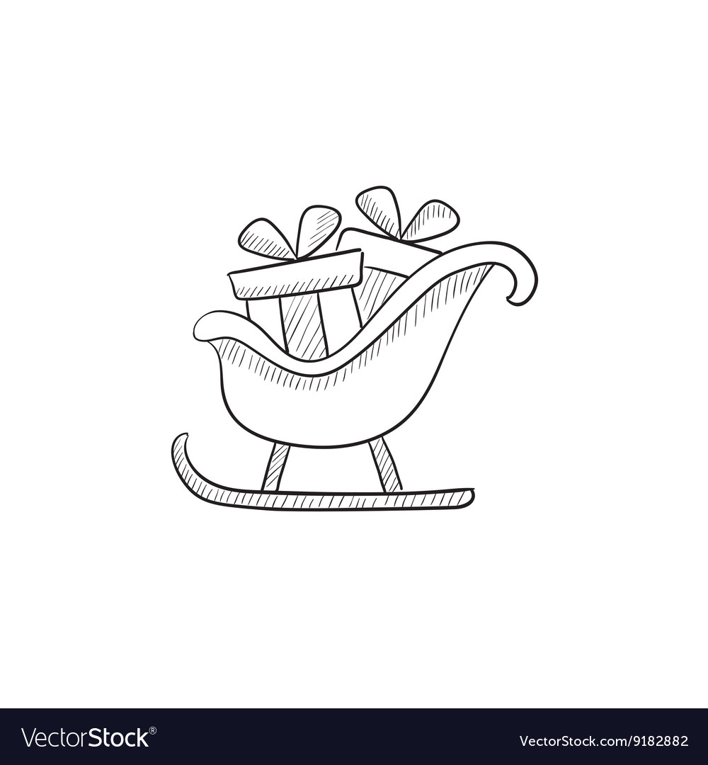 photo Santa Sleigh Drawing drawingforall net