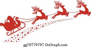 pic Santa With Sleigh And Reindeer Clipart free reindeer clip art image santa on