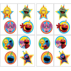 pix Sesame Street Temporary Tattoos amscan sesame street tatoos multicolor