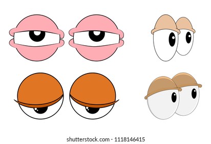 images Sleepy Cartoon Eyes Images cartoon tired eyes stock illustrations