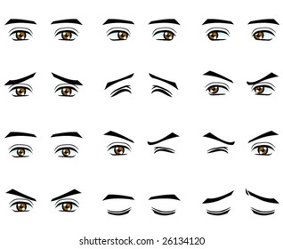 photo Sleepy Cartoon Eyes Images https www shutterstock com image vector set cartoon faces big eyes different 172936214