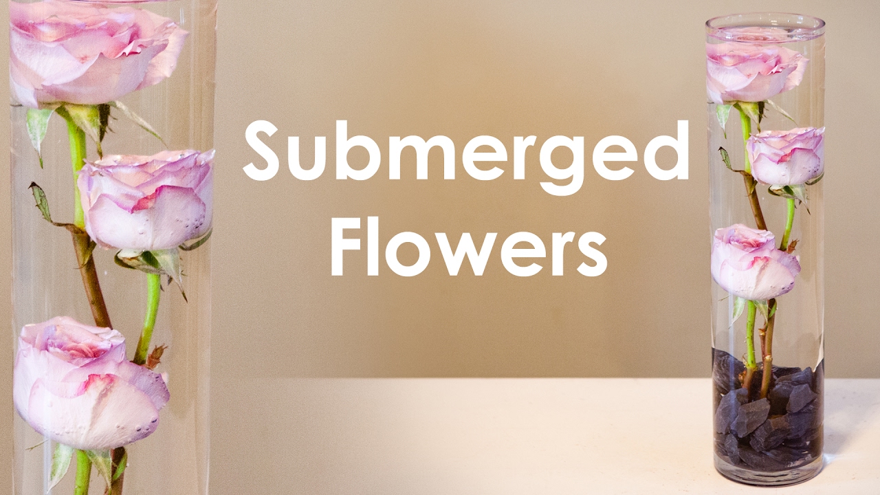 images Submersible Flowers a floating candle centerpiece