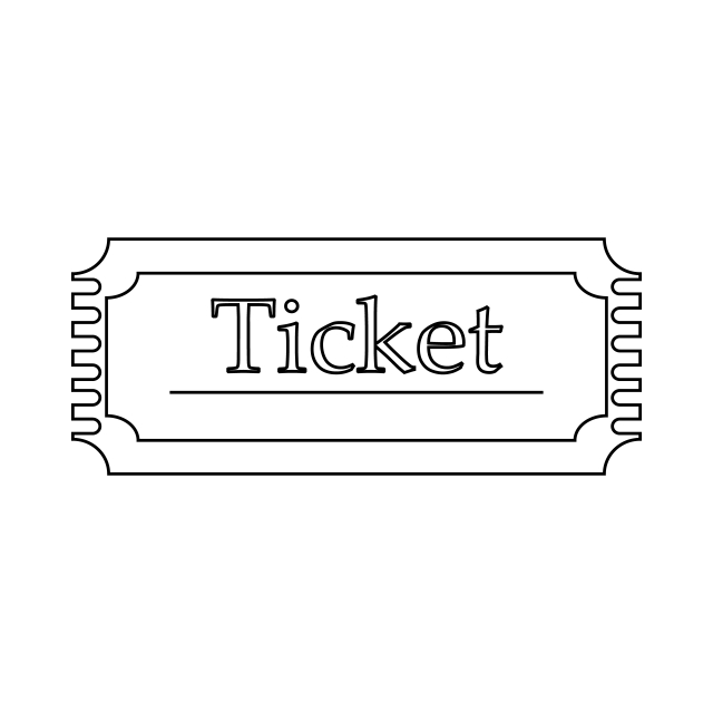 picture Ticket Outline Png ticket icon in outline style style