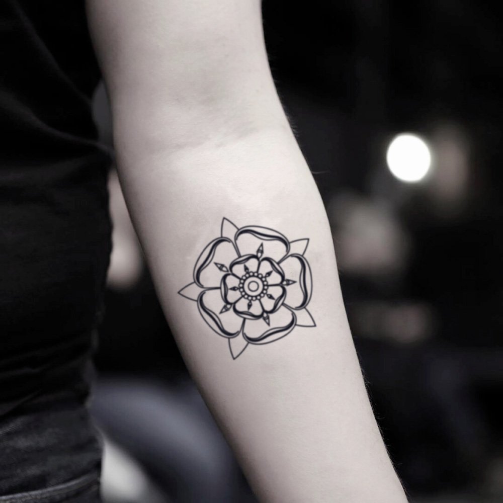 pix Tudor Rose Tattoo Black And White heraldic tudor rose tattoo