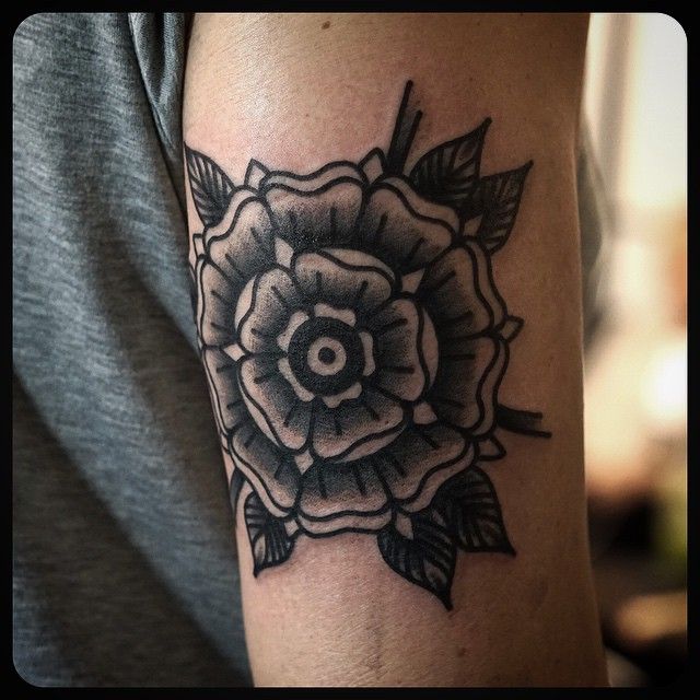 photo Tudor Rose Tattoo Black And White tudor rose tattoo by