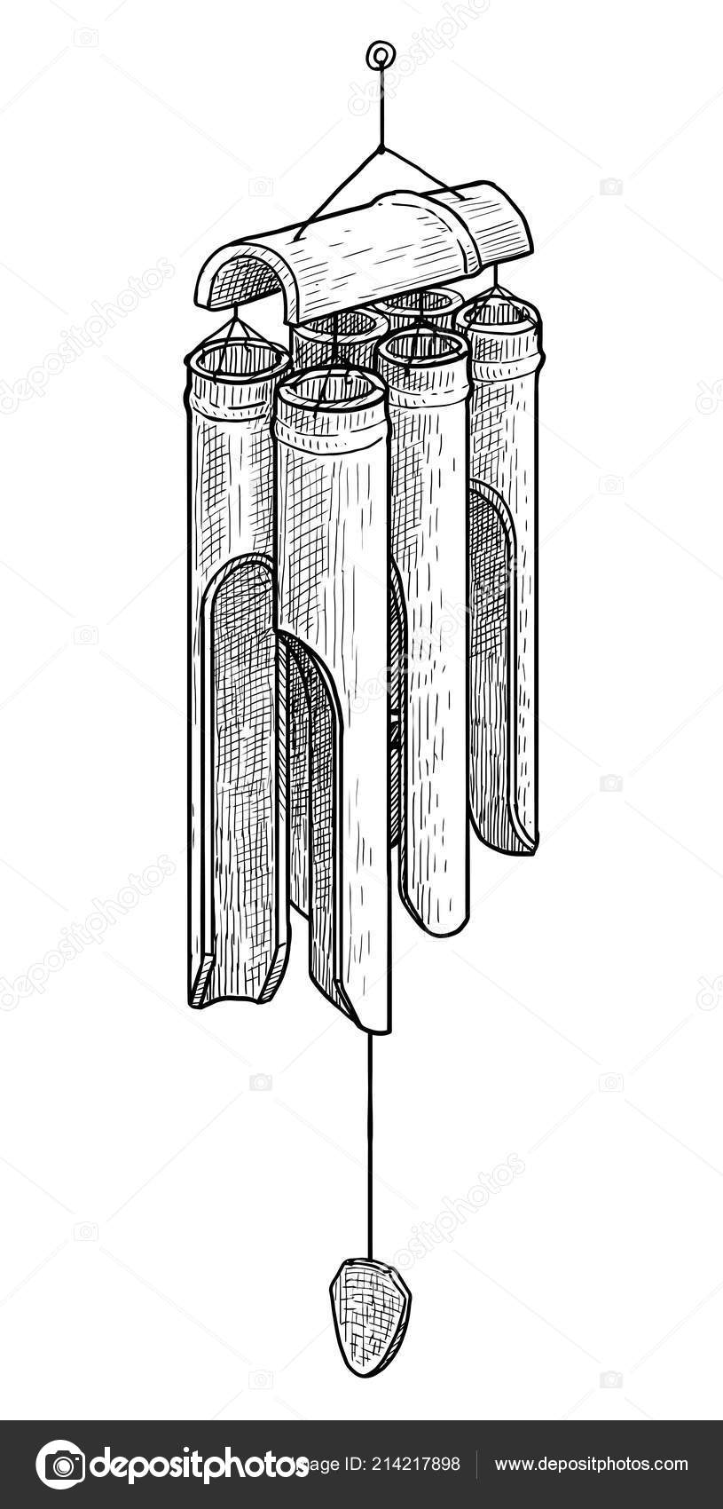 picture Wind Chime Drawing how to draw wind chimes