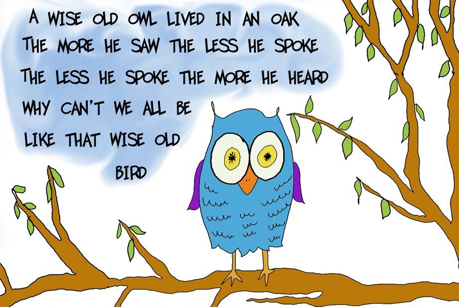 photo Wise Old Owl Poem wise old owl sbwe song book series