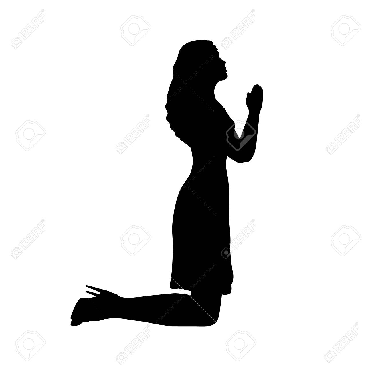 picture Woman Kneeling In Prayer Silhouette christian woman kneeling in prayer silhouette baptist reflector