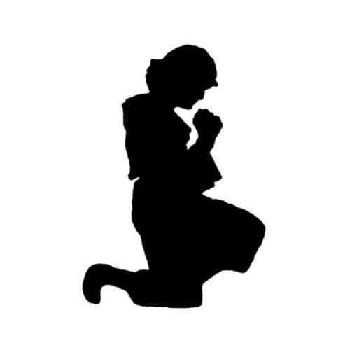 photo Woman Kneeling In Prayer Silhouette 123rf